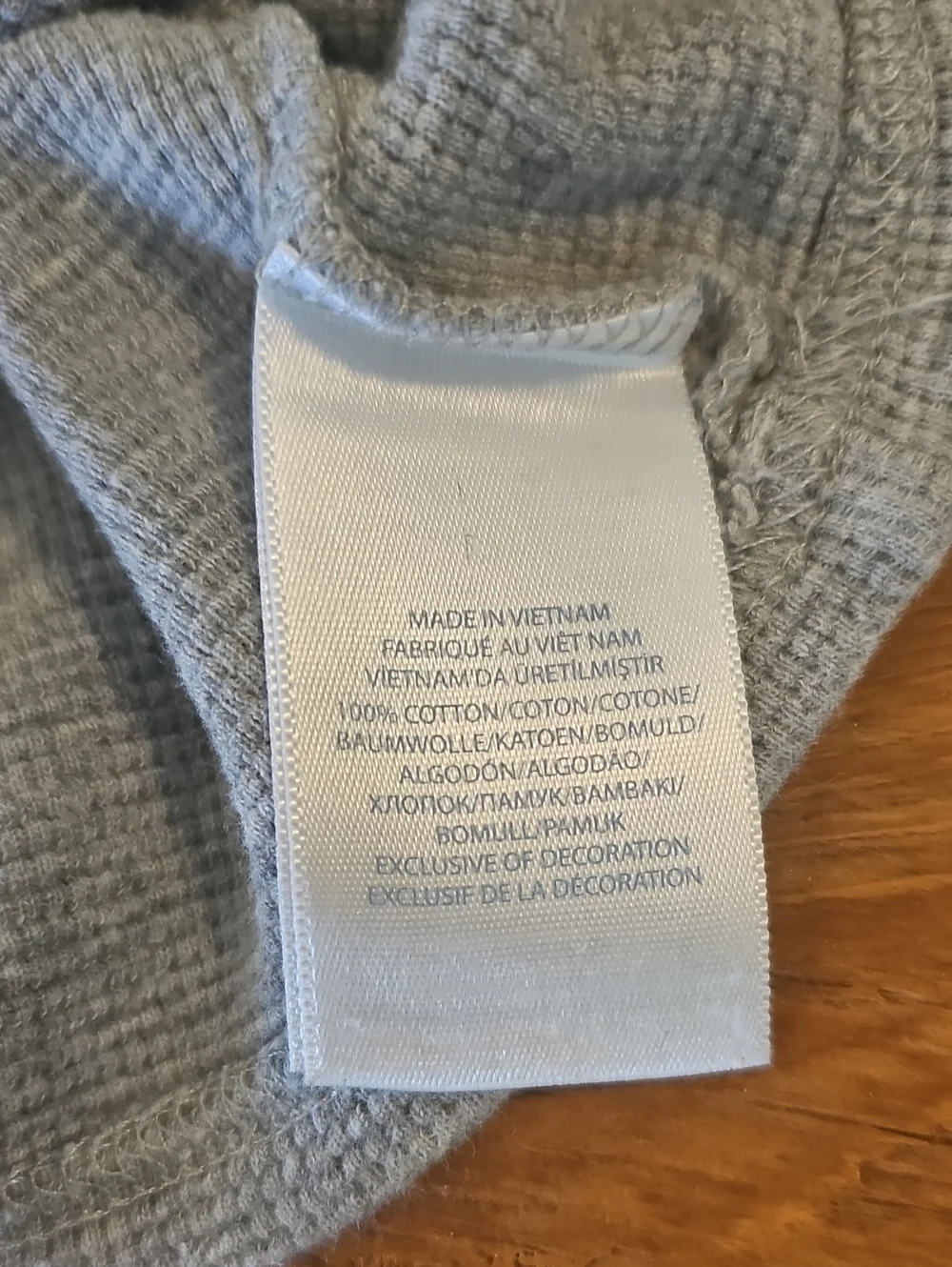Ralph Lauren Baby Grey Waffle Knit Long-Sleeve Top